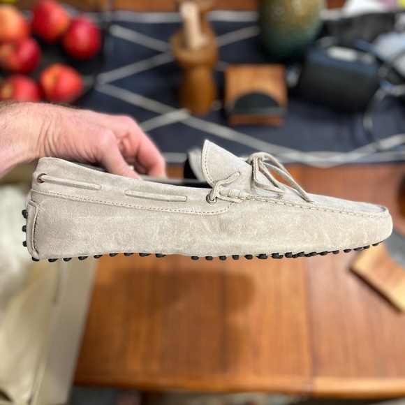 Aurelien Suede Driving Shoes (Light Grey - Size 47) main image 4